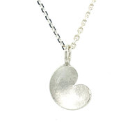 hanger pompeblêd zilver inclusief collier